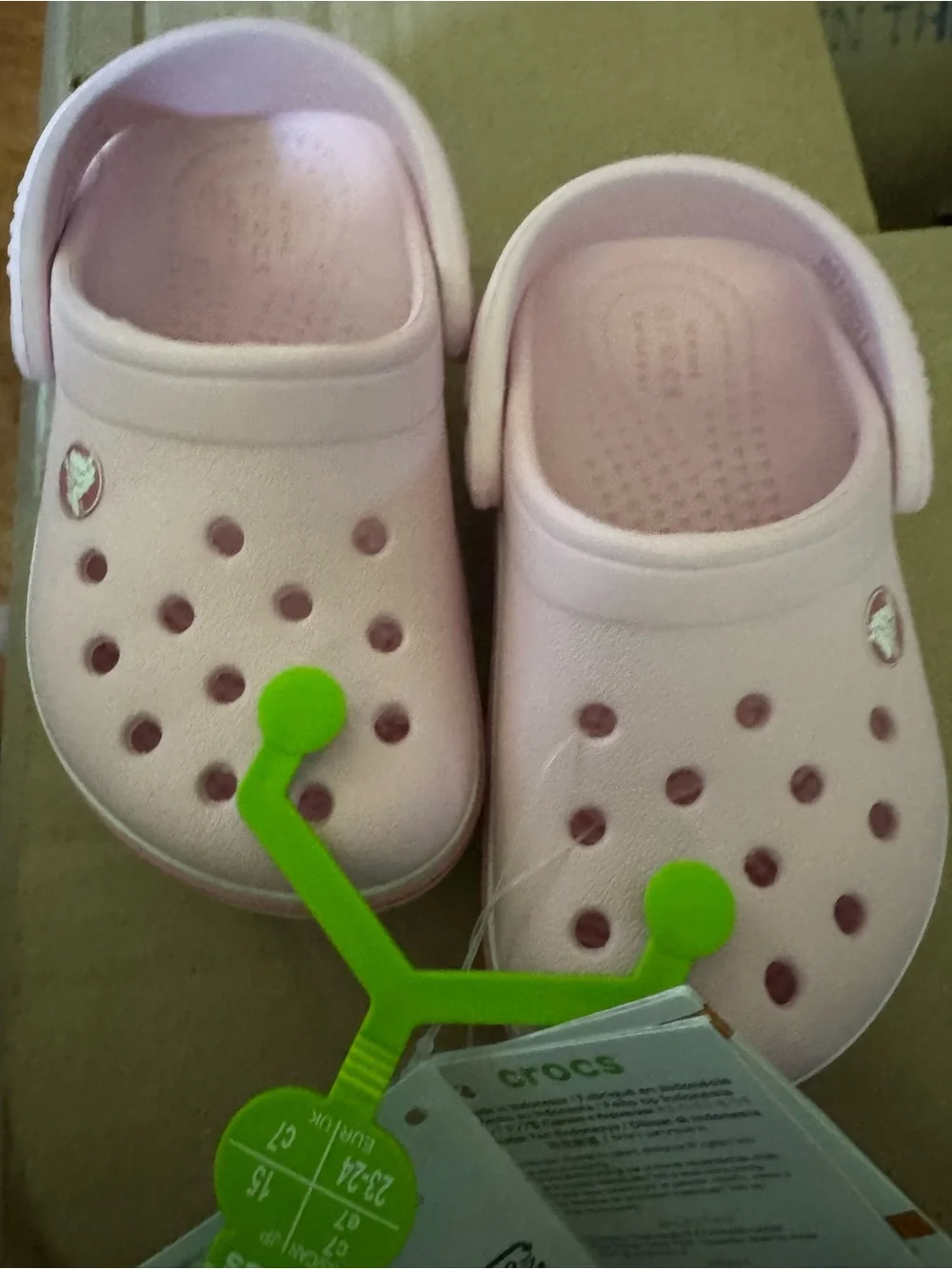 CROCS Kids' Light Pink Clog Sandals with Heel Strap